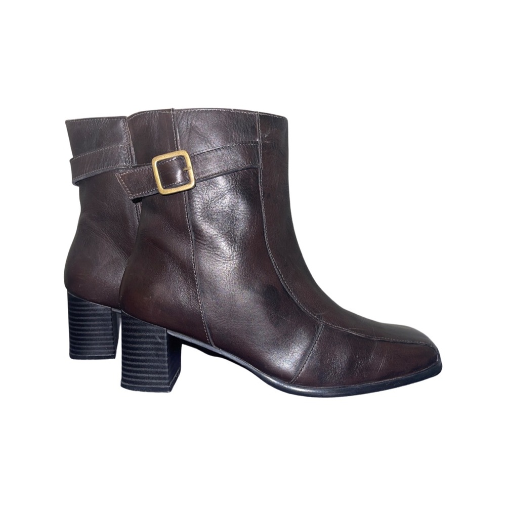 Brown Leather Ankle Boots